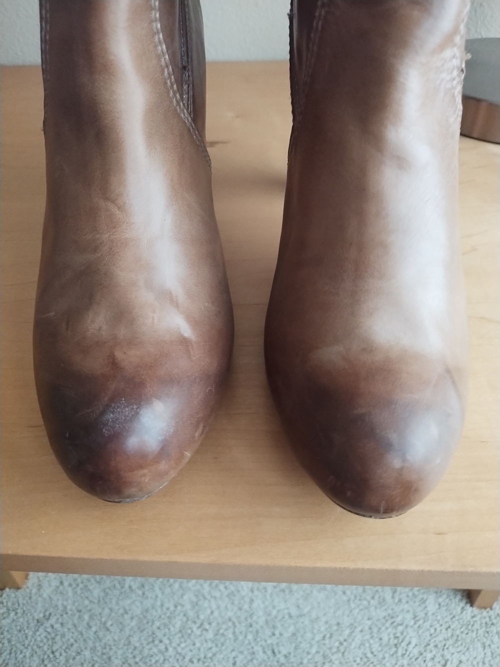 Frye Miranda Slouch Boots In Tan - Picture 9 of 10